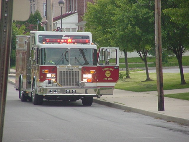 Engine 46-1 staging on Washington Ave